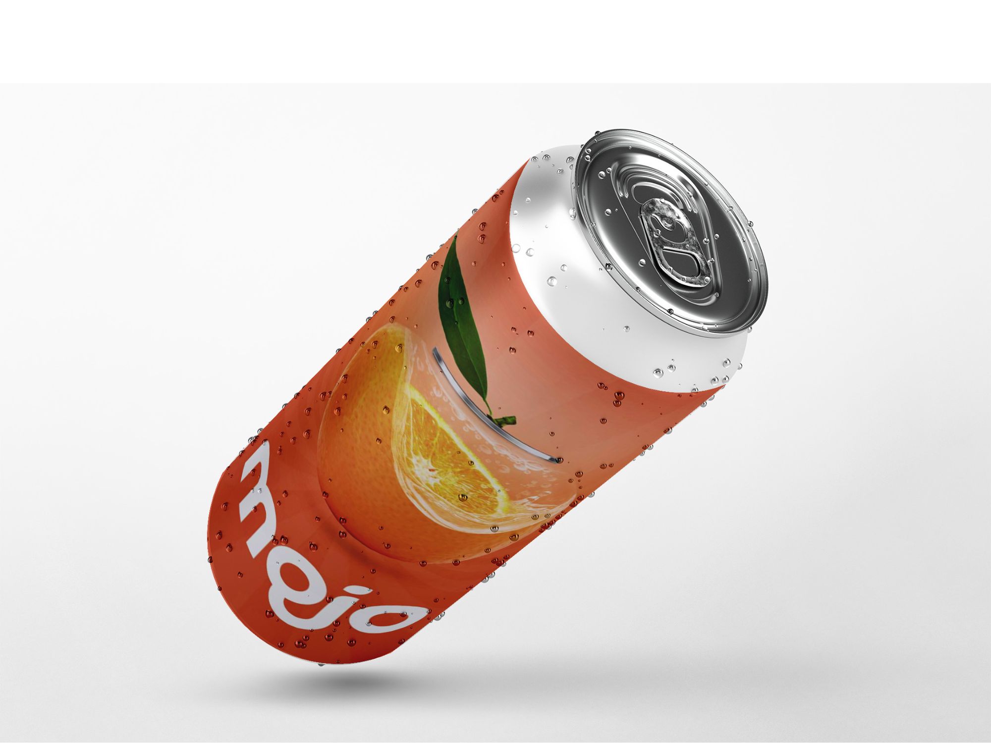 Soda Can And Water Drops