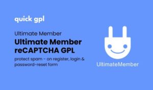 Ultimate Member Google reCAPTCHA GPL plugin by QuickGPL to stop spam registrations