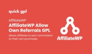AffiliateWP Allow Own Referrals – 100% original GPL WordPress addon to let affiliates earn on own purchases