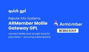 ARMember Mollie Payment Gateway – 100% original GPL WordPress addon get from QuickGPL for secure membership payments