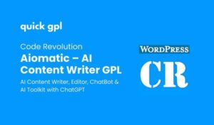 Aiomatic AI Toolkit – 100% original GPL WordPress plugin for AI content & chatbot - QuickGPL
