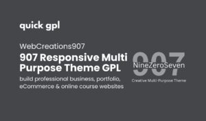 907 Responsive Multi-Purpose WordPress Theme GPL – QUICKGPL