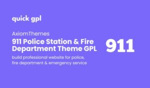 911 Police Station & Fire Department Theme GPL WordPress Theme – QUICKGPL