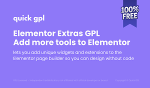 Elementor Extras – Advanced widgets and extensions for Elementor to enhance WordPress website design. - QuickGPL