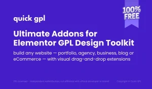 Ultimate Addons for Elementor GPL – widget library & template pack for Elementor | QuickGPL