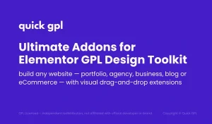 Ultimate Addons for Elementor GPL – advanced widgets and templates for WordPress websites from QuickGPL